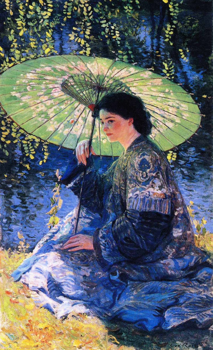 The Green Parasol by Guy Rose