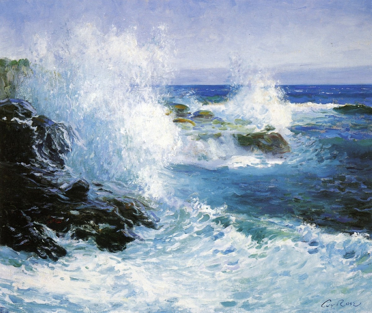 The Sea View of Cliffs by Guy Rose
