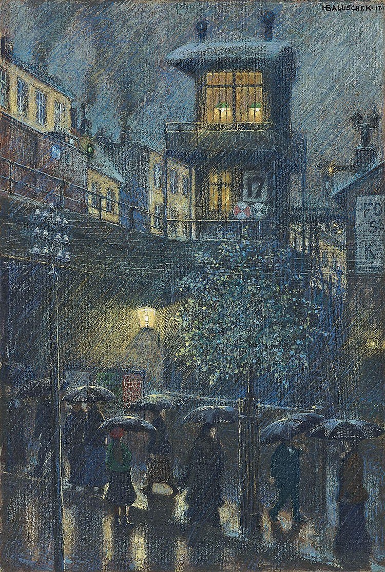 Rain by Hans Baluschek