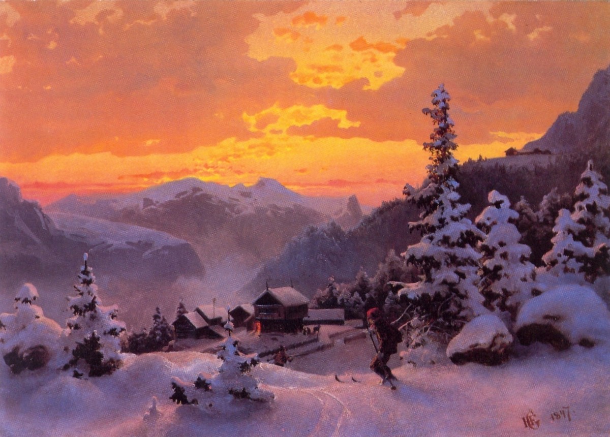 Winter Afternoon by Hans Gude