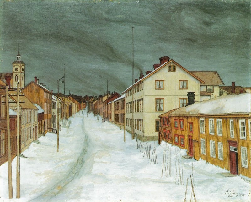 Estrada Principal em Røros by Harald Sohlberg