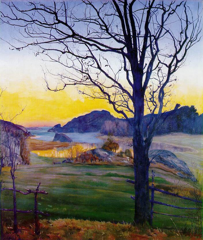 Høstlandskap by Harald Sohlberg