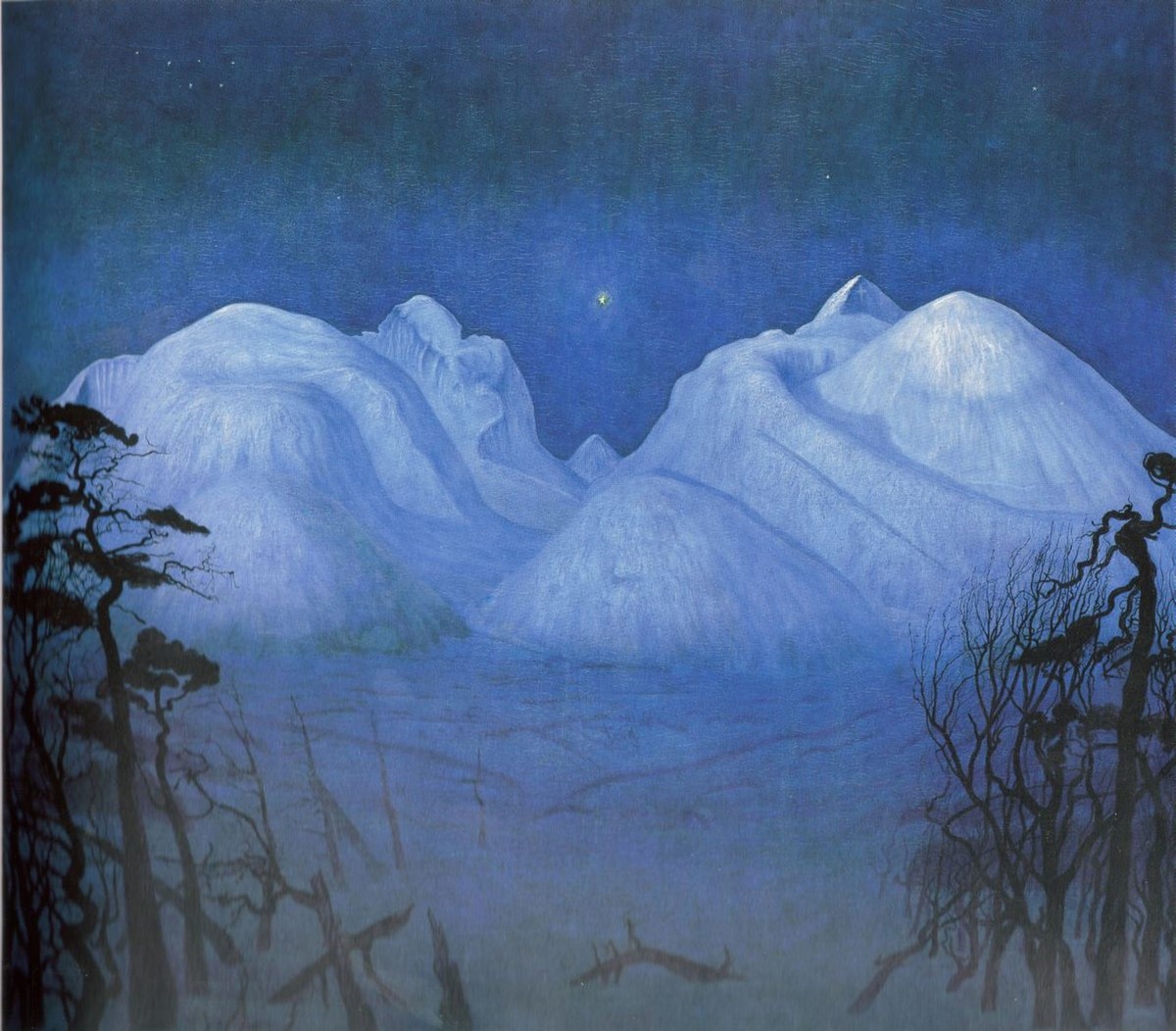 Noite de inverno em Rondane by Harald Sohlberg