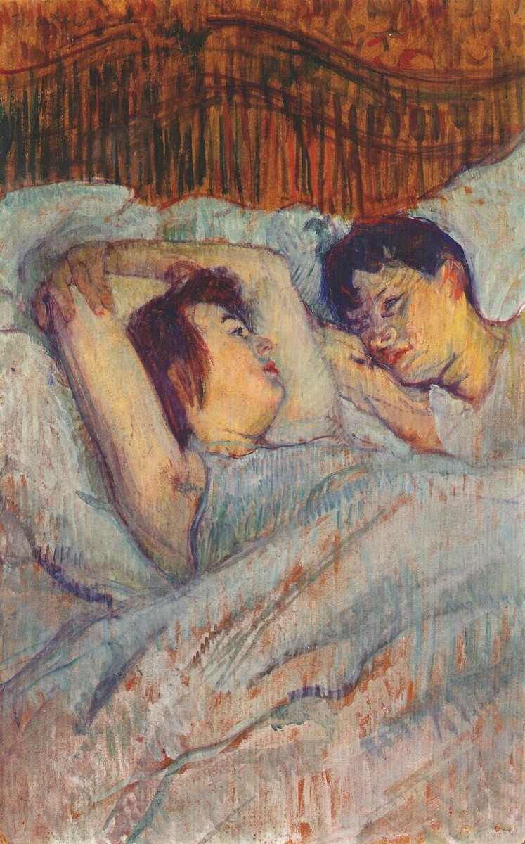 In Bed by Henri de Toulouse-Lautrec