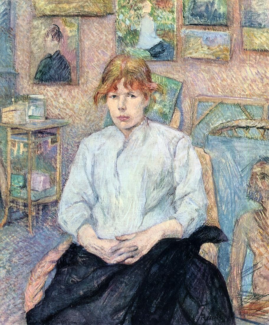 The Redhead with a White Blouse by Henri de Toulouse-Lautrec