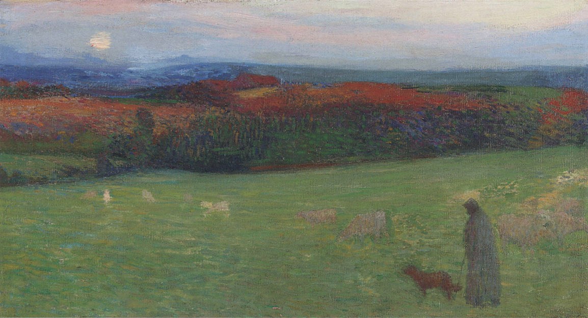 A Field with Figure by Henri Martin