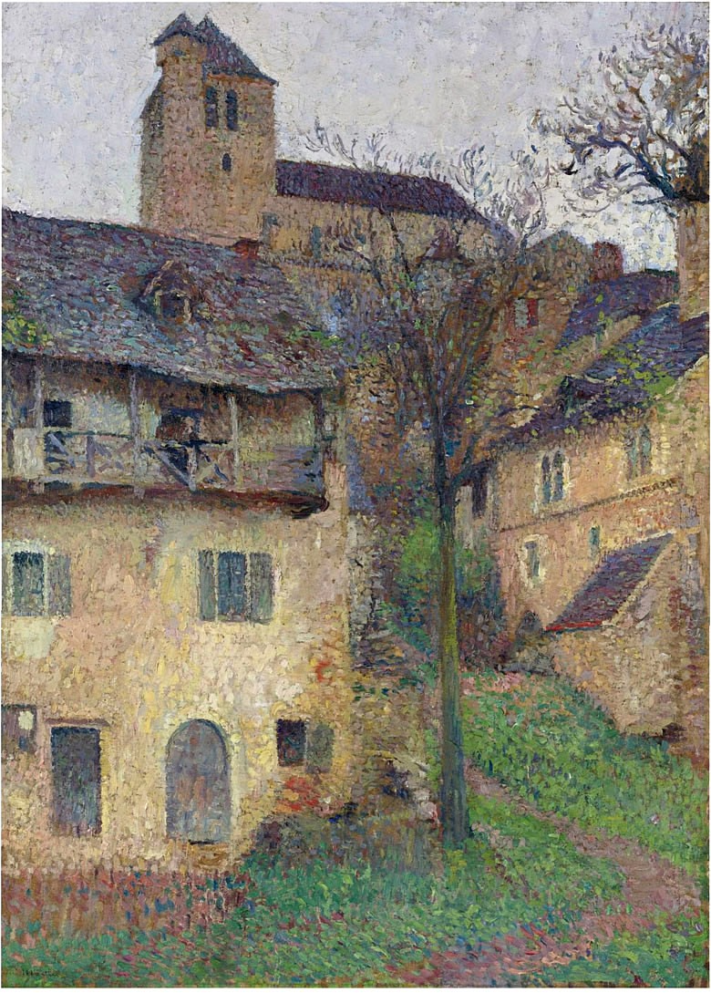 Amount Verg The Church of Saint Cirq Lapopie by Henri Martin