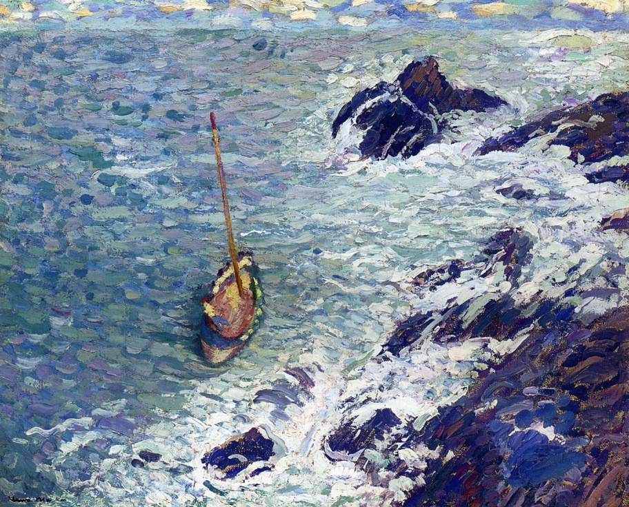 Boat near Cliffs by Henri Martin