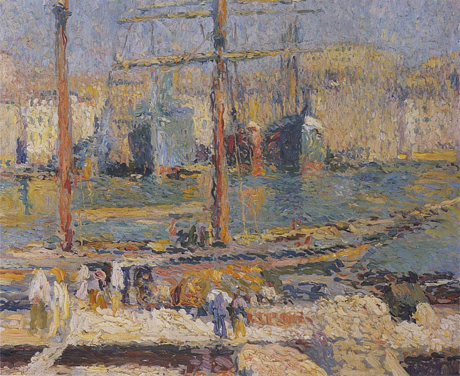 Boats in the Port of Marseille by Henri Martin
