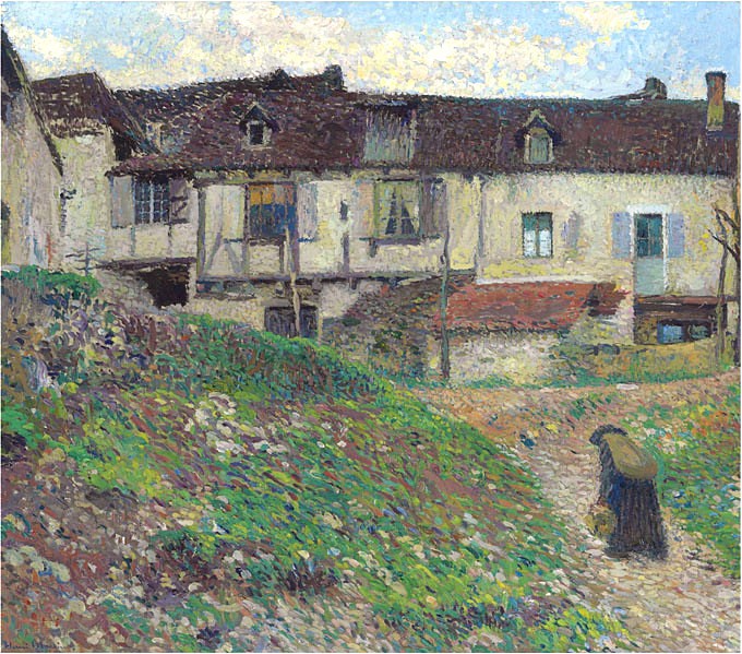 Entering the Village by Henri Martin