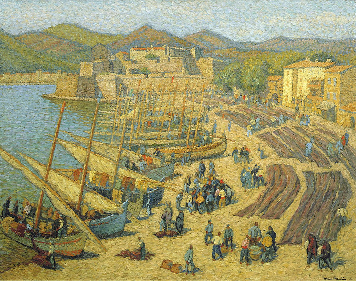 Fishing Boats at Collioure by Henri Martin