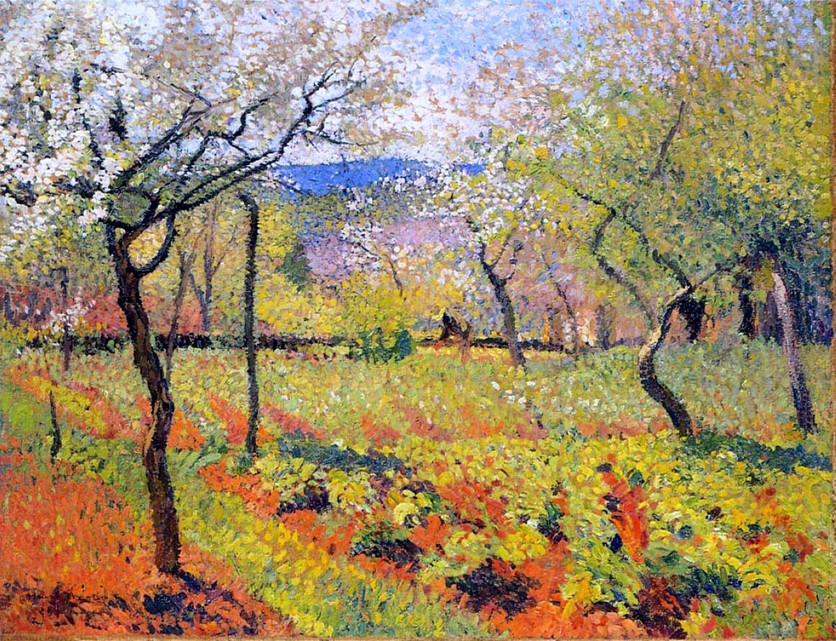 Flowering Garden in Spring by Henri Martin