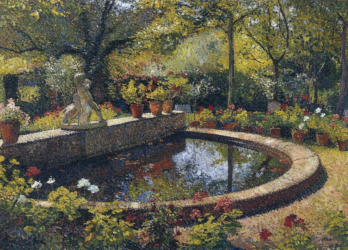 Fountain in My Garden by Henri Martin