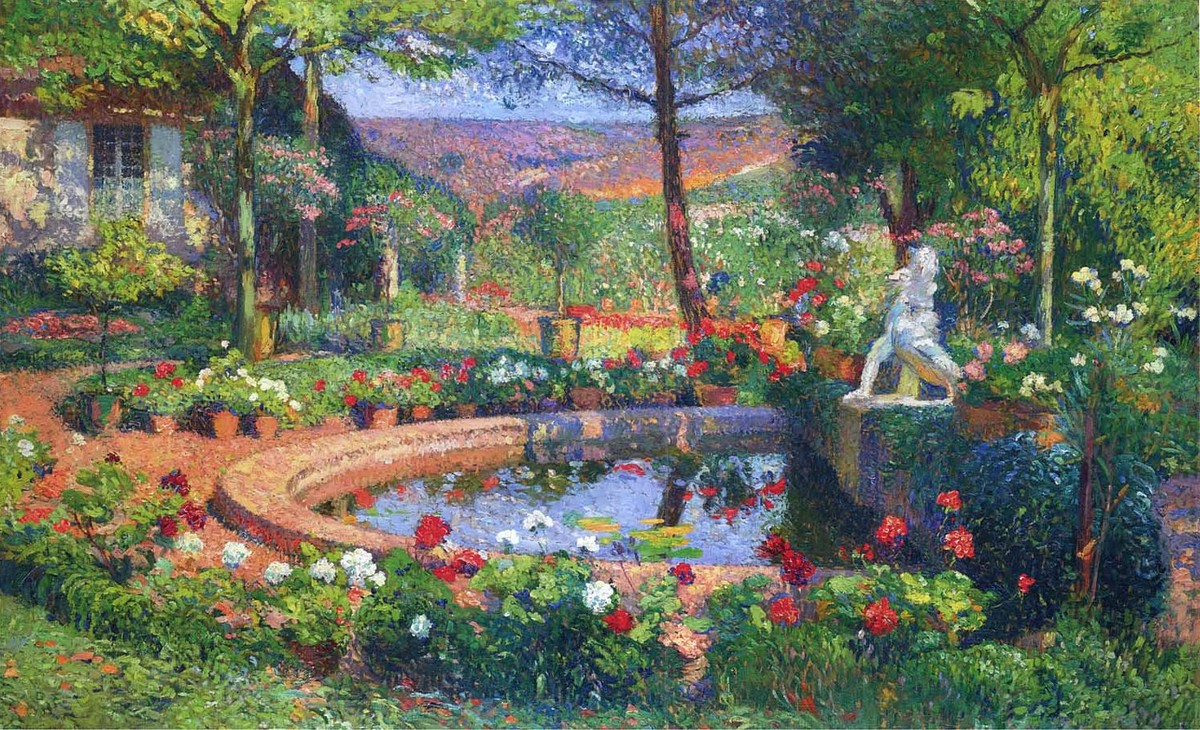 Fountain in the Park Marquayro by Henri Martin