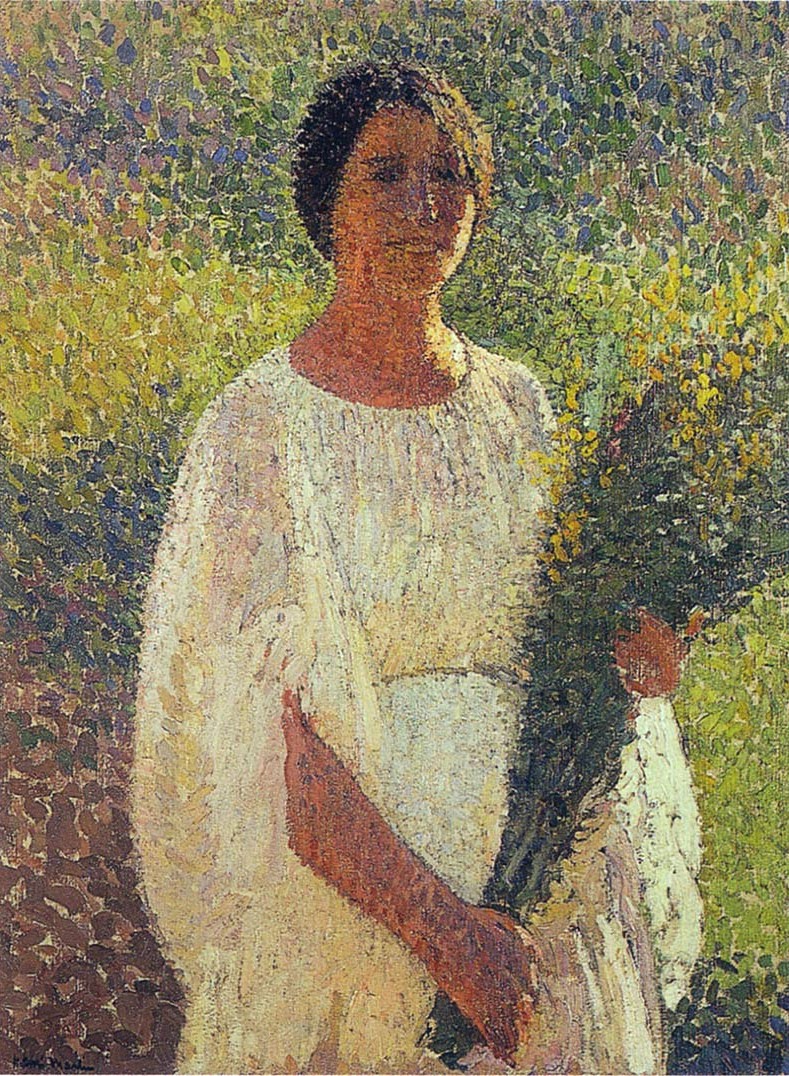 Girl with Flowers by Henri Martin