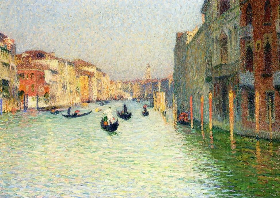 Gondolas in Venice by Henri Martin