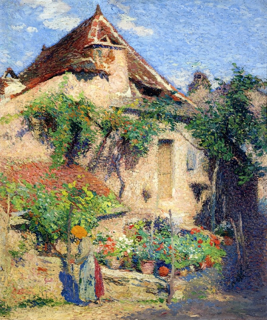 House and Garden at Saint-Cirq-Lapopie by Henri Martin