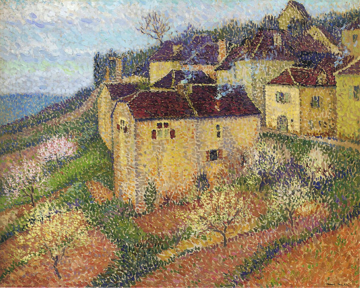 Houses at Saint Cirq Lapopie by Henri Martin