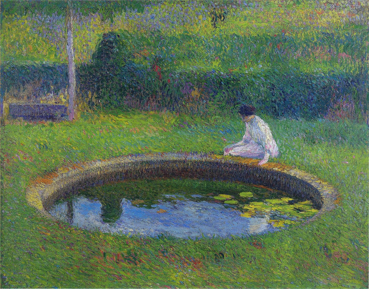 Madame Martin by the Pool in Marquayrol by Henri Martin