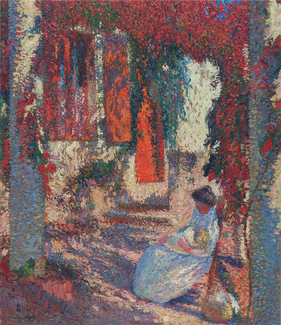 Mother and Child in the Garden by Henri Martin