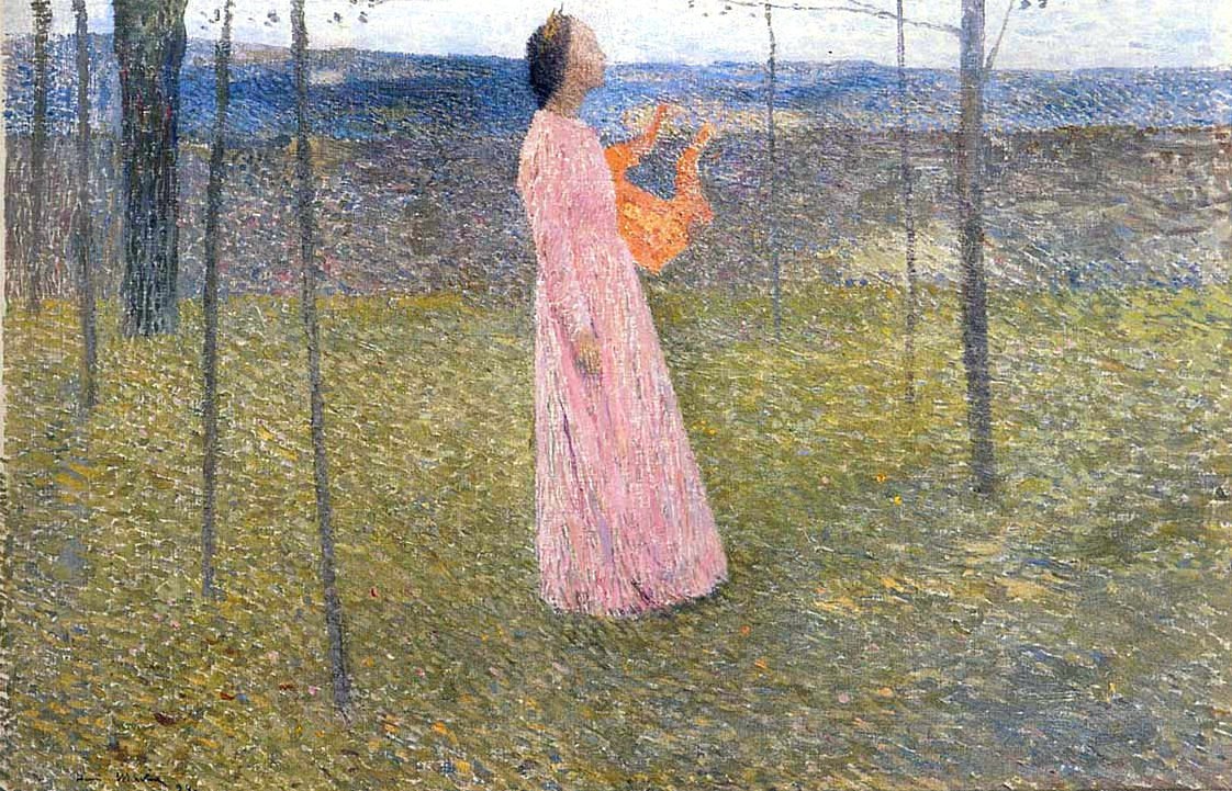 Muse in the Fields by Henri Martin