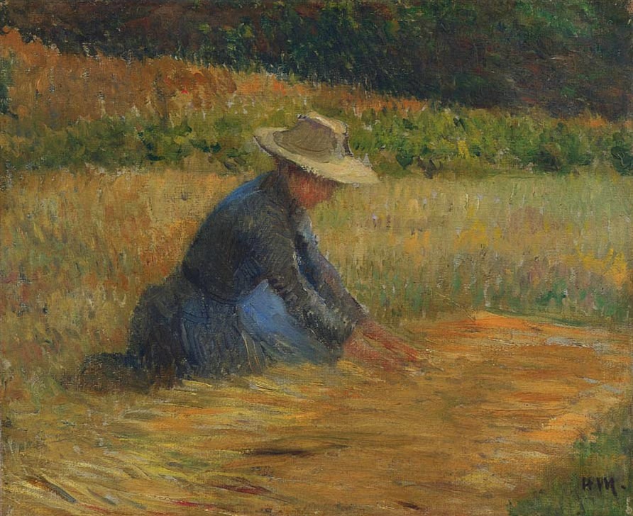 Peasant Woman in the Fields by Henri Martin