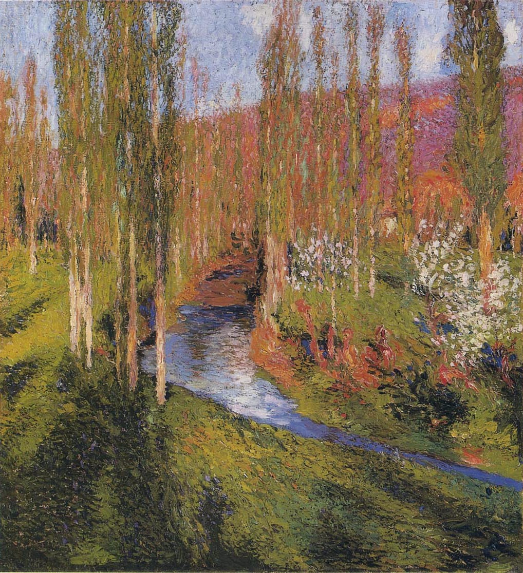 Poplars on the Edge of Vert by Henri Martin