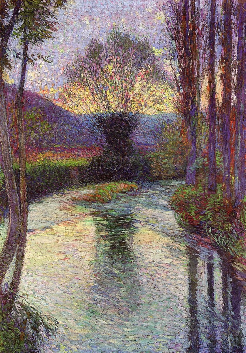 Reflected Willow on the Green by Henri Martin