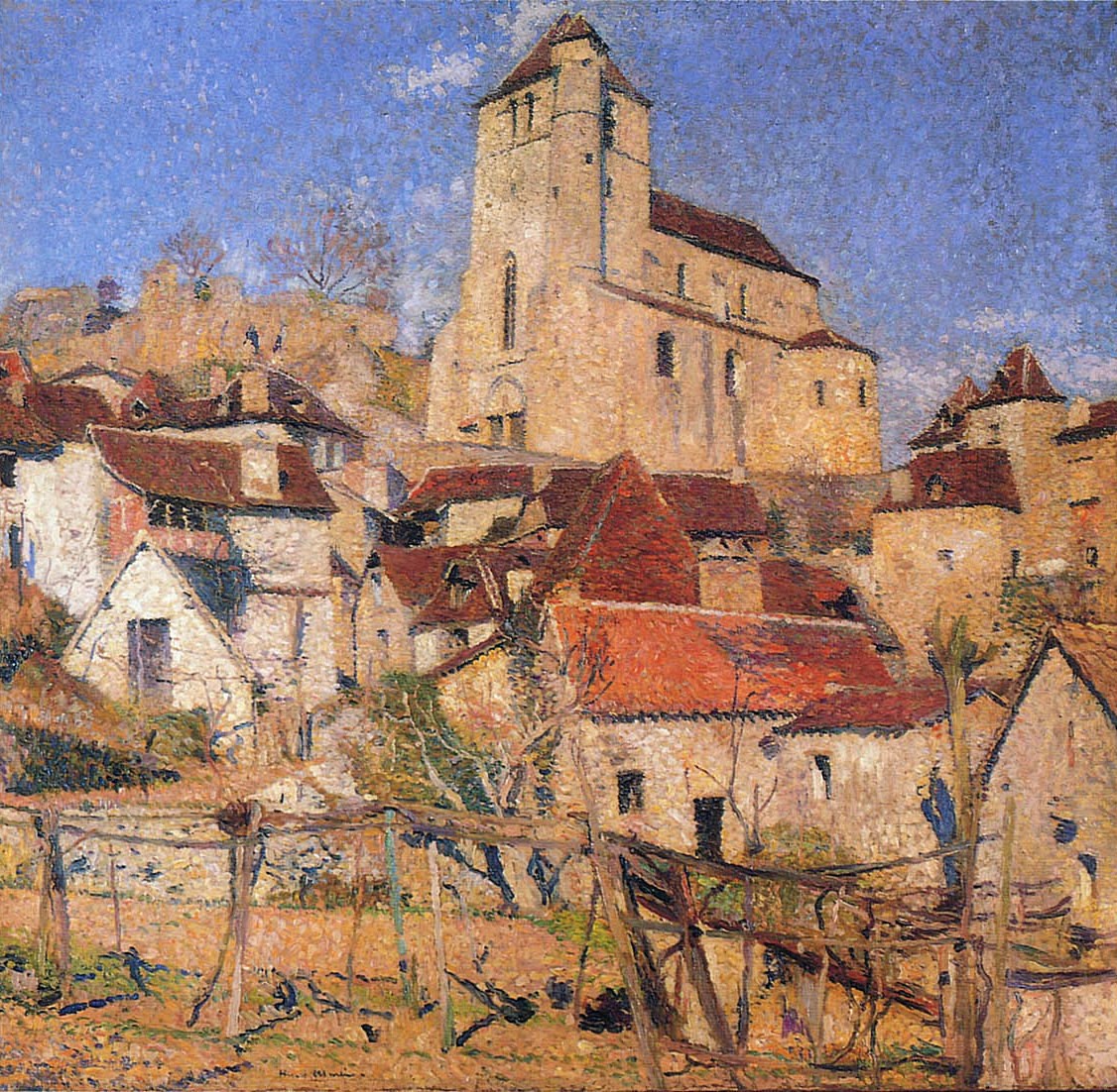 Saint Cirq Lapopie over the Roofs by Henri Martin