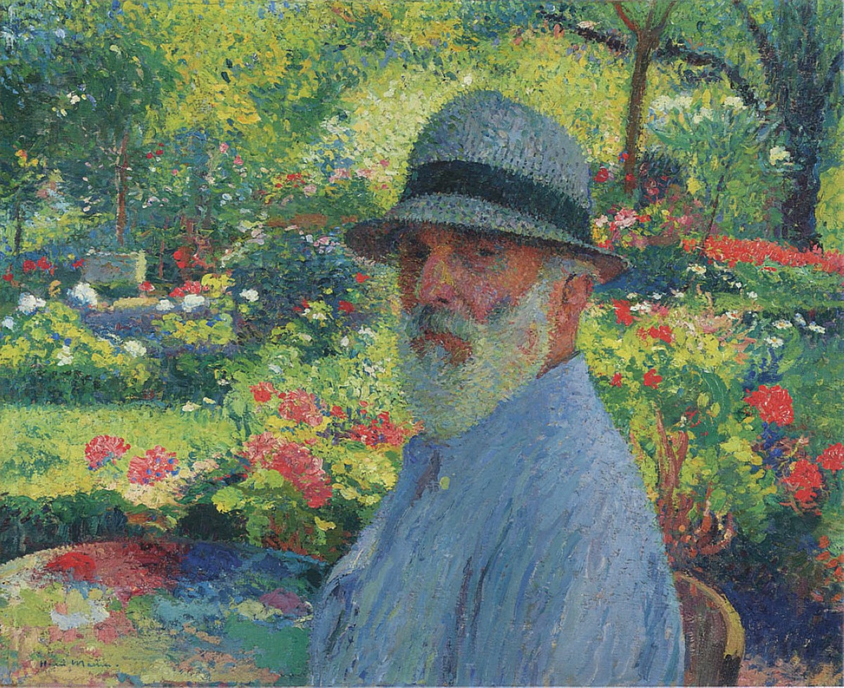 Self Portrait in the Garden by Henri Martin