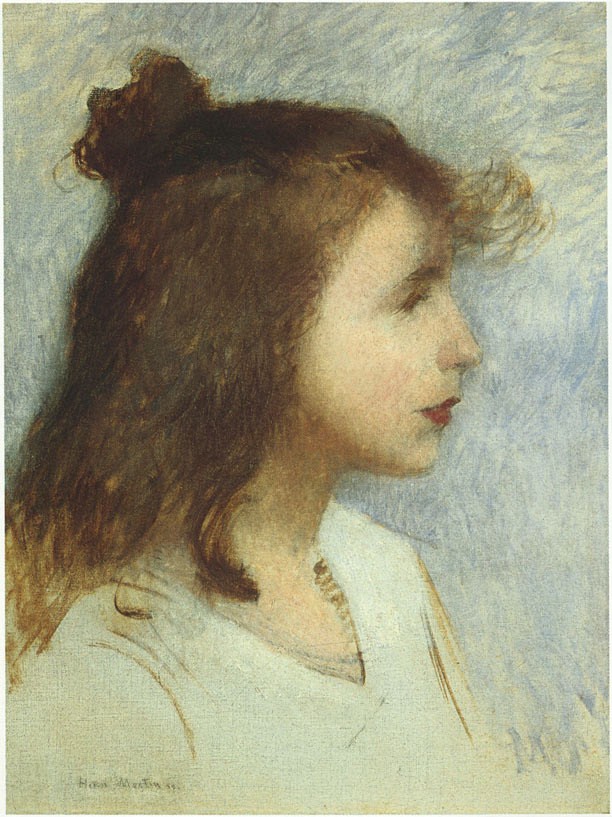 Sketch of a Young Girl by Henri Martin