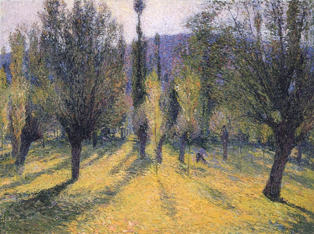 Sun through the Poplar by Henri Martin