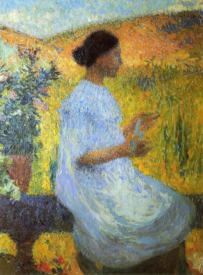 The Blue Dress by Henri Martin