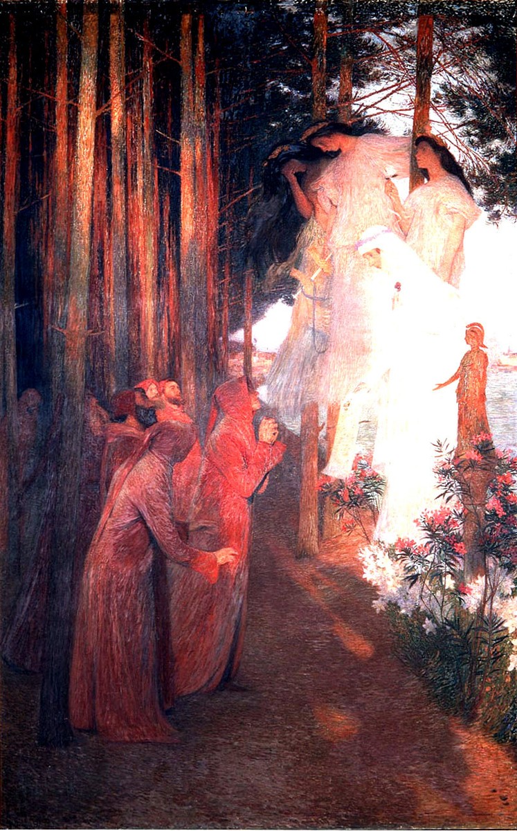 The Emergence of Clemence Isaure with Troubadours by Henri Martin