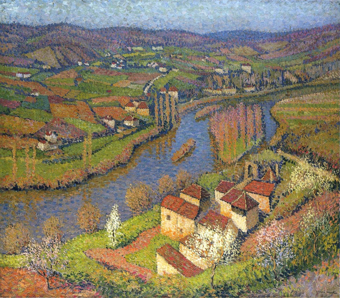 The Lot at St. Cirq-Lapopie by Henri Martin