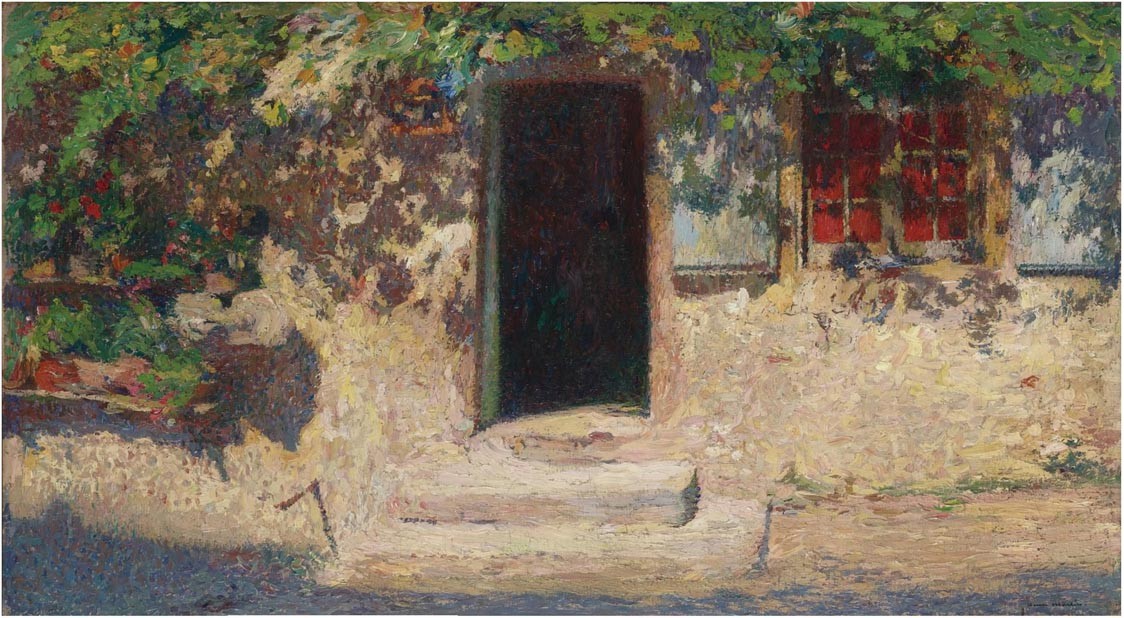 The open door by Henri Martin