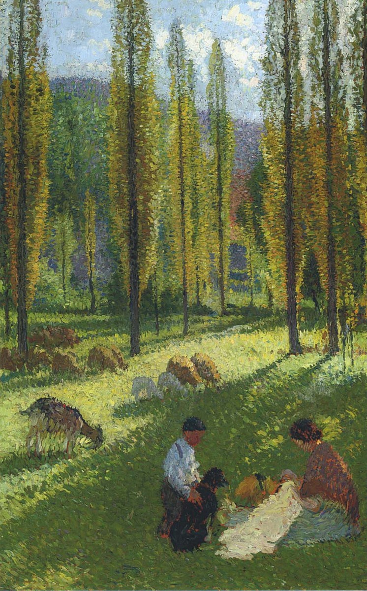 The Poplars - The Couture by Henri Martin
