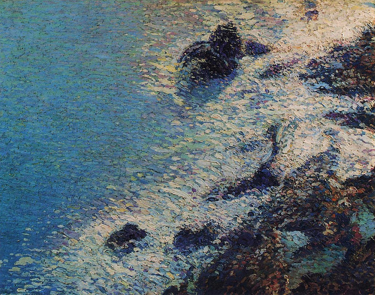 The Sea and Rocks by Henri Martin