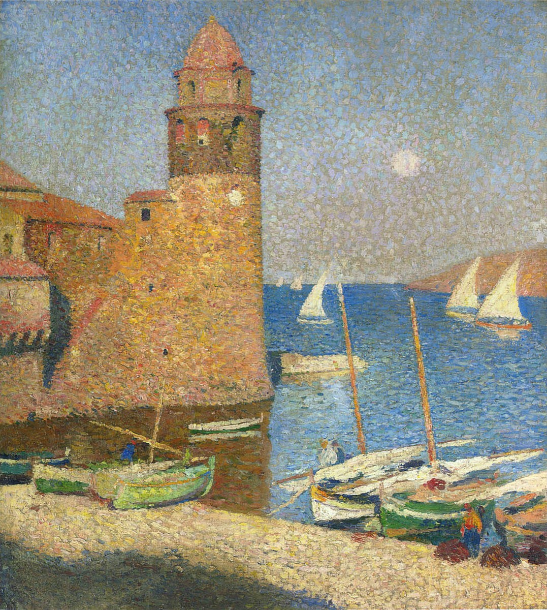 The Tower of Collioure in Moonrise by Henri Martin