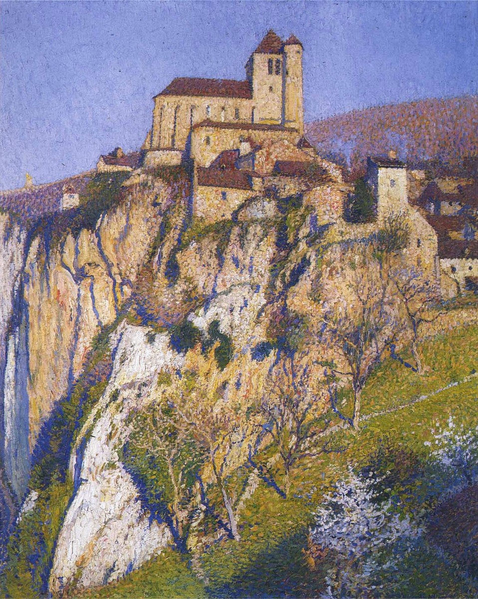 View of Saint Cirq Lapopie by Henri Martin