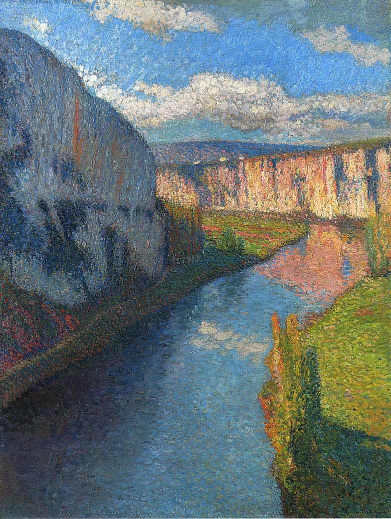 View of the Lot of Saint Cirq Lapopie by Henri Martin
