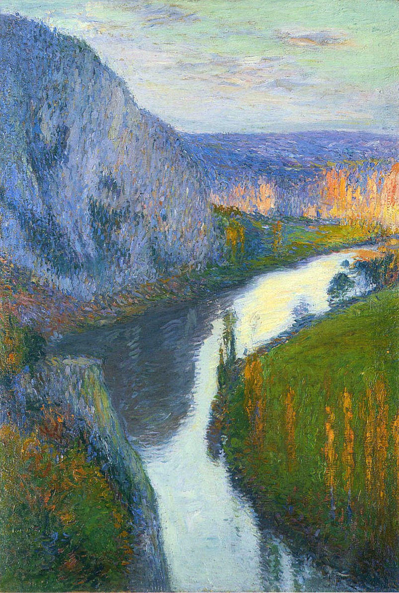 View of the Lot of Saint Cirq Lapopie by Henri Martin
