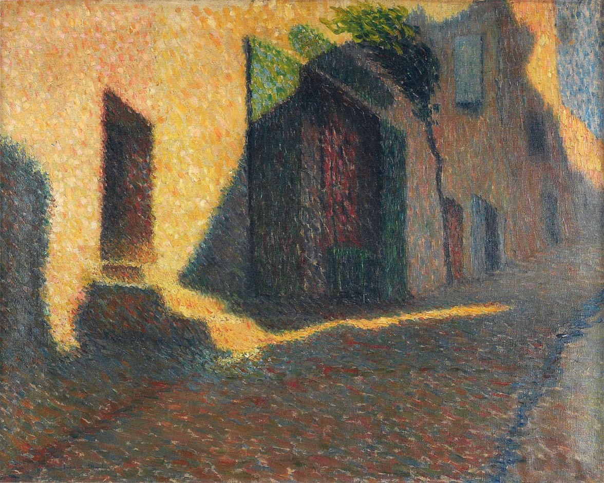 Village Street in Hombre Violette by Henri Martin