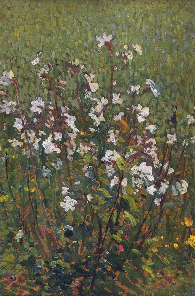 White Flowers in the Field by Henri Martin
