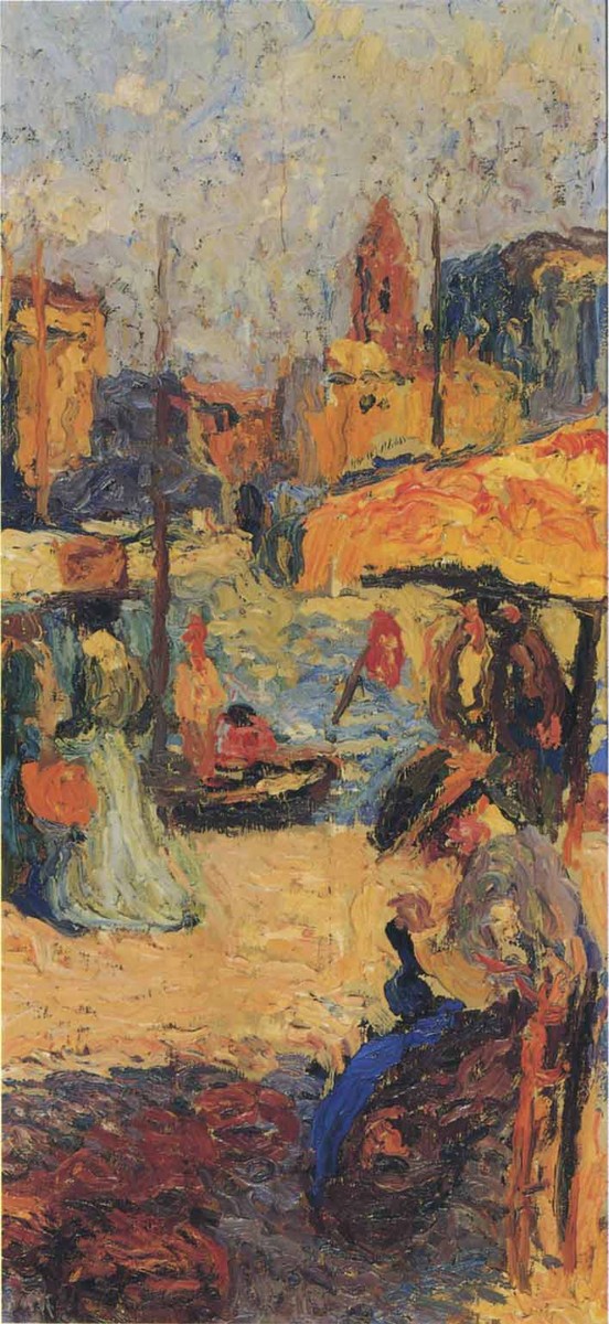 Woman Sitting in a Port by Henri Martin