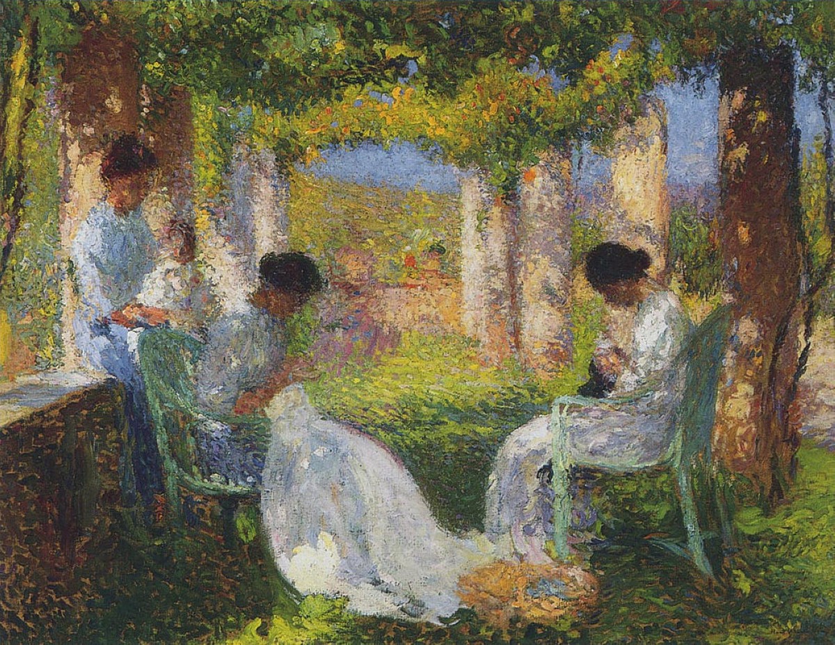 Women Sewing by Henri Martin