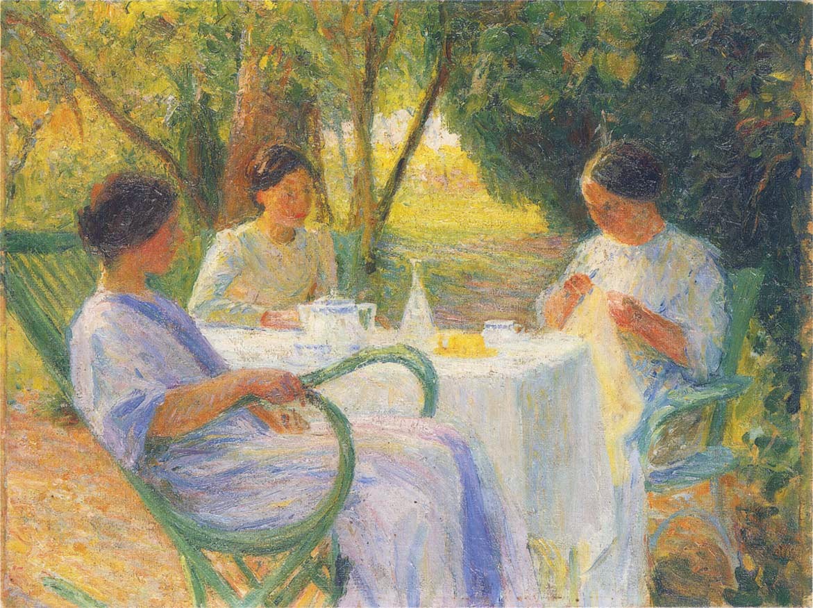 Young Women in Garden in Marquayrol by Henri Martin
