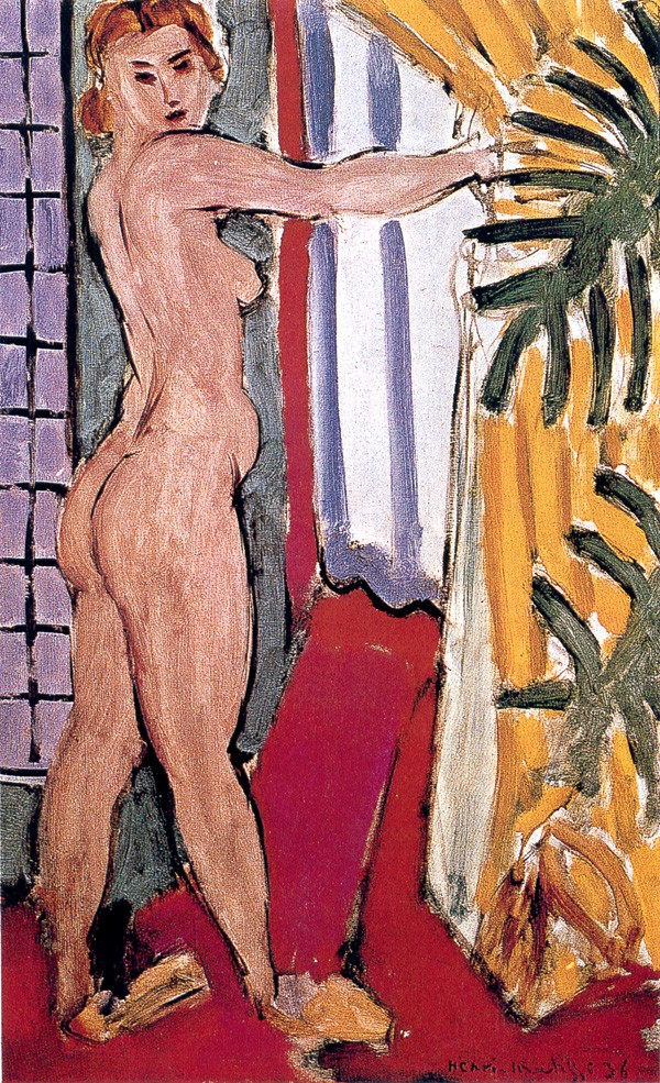 An Nude Dtanding Before An Open Door by Henri Matisse