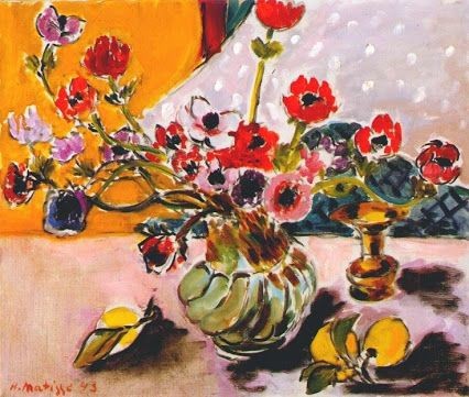 Anemones and Chinese Vase by Henri Matisse