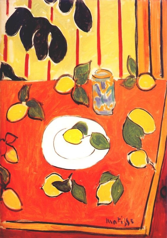 Black Philodendron and Lemons by Henri Matisse